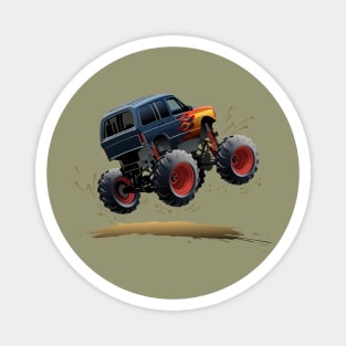 Cartoon Monster Truck Magnet